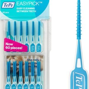 TePe EasyPick Toothpicks, Blue, ISO M-L, 60pcs, Dental Plaque Removal Tool,