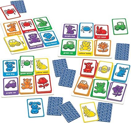 Orchard Toys Red Dog Blue Dog Lotto Game, A Fun First Matching and Memory Game, Perfect For Children Aged 2-5, Develops Memory Skills
