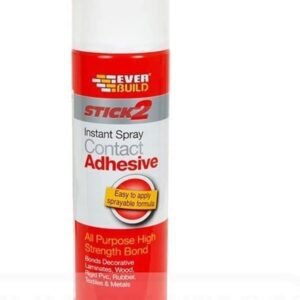 Everbuild Stick 2 All Purpose High Bond Strength Contact Spray Adhesive, 500 ml, Beige