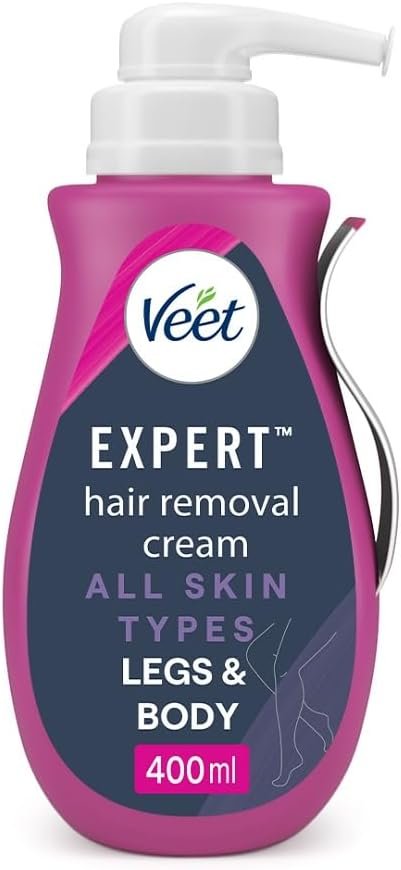 Veet Expert Hair Removal Cream, 400ml, Depilatory Cream, Hair Removal Cream For Women, All Skin Types, Suitable For Arms,