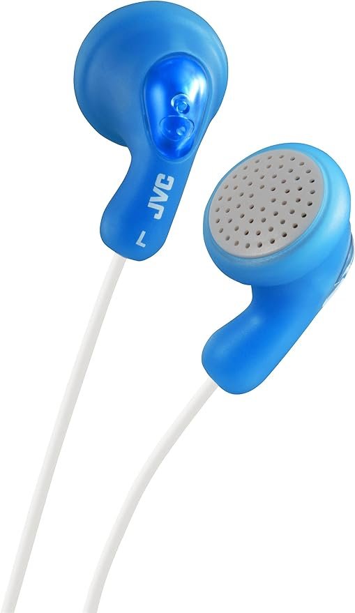 JVC Gumy HA-F14-AN-U In-Ear Earphones - Optimal Comfort with Soft Rubber Body - Powerful Reproduction - Choice of Bright Colours