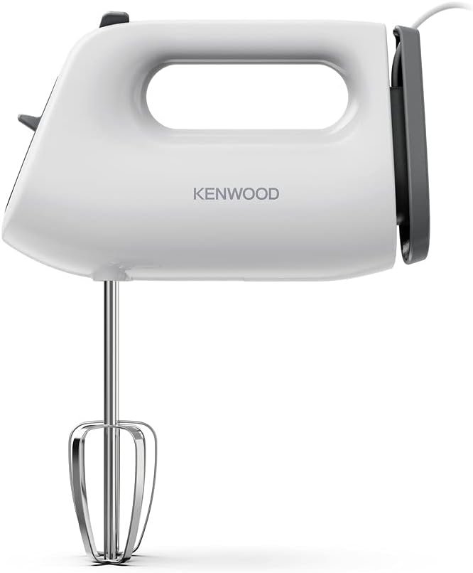 Kenwood QuickMix Lite, Lightweight Hand Mixer Twin Beaters with Slow Speed Start, SureEject Tool, Cord Wrap, HMP10.00WH, 300W Motor, Dishwasher Safe, White
