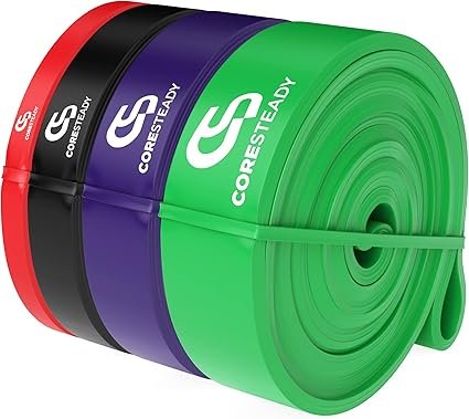 Coresteady Pull Up Bands & Resistance Bands - Rubber Heavy Duty Loop Band for Men & Women - Build Fit Power & Muscle - Training, Fitness Assist Pull Ups & Gym Exercise