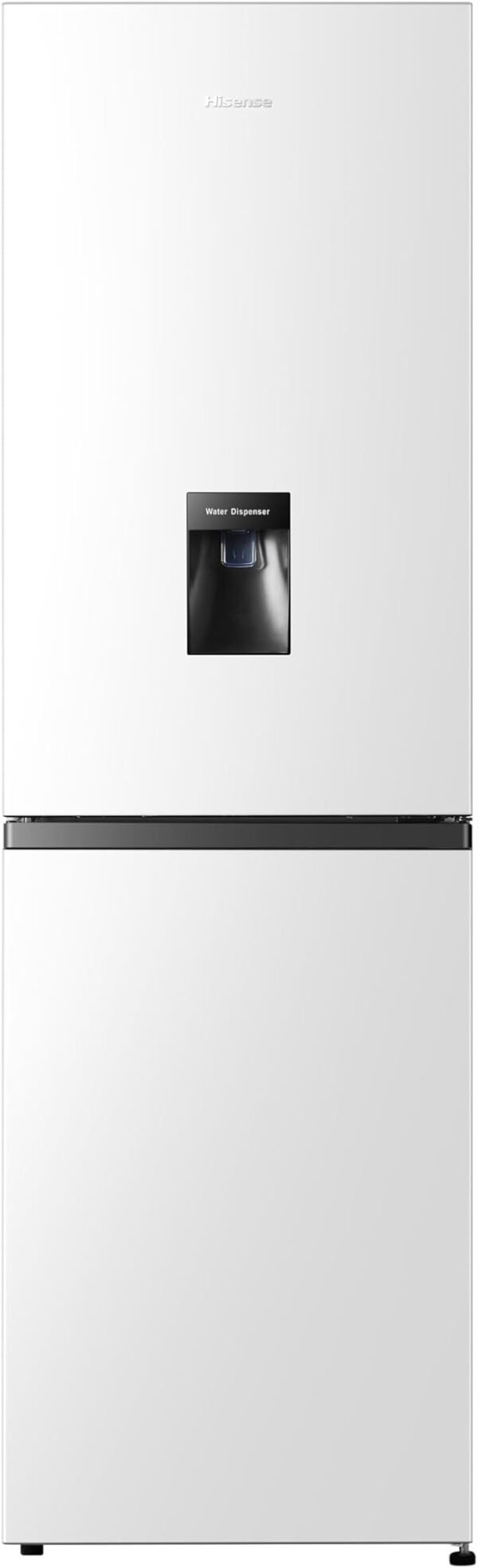 Hisense RB327N4WWE 55cm Freestanding 50/50 Fridge Freezer - 251 litre capacity - Total No Frost - Non-plumbed Water Dispenser - White - E Rated, H182.4 x W55 x D55.7 (cm) [Energy Class E]