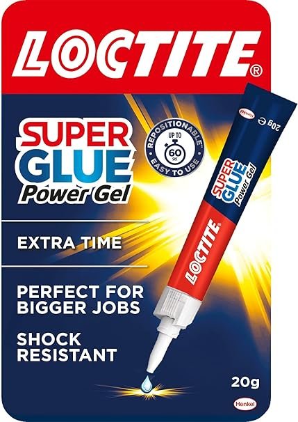 Loctite Super Glue Power Gel 20g, All Purpose Adhesive for Repairs, Super Strong Clear Glue for Various Materials, Superglue for Precise Repairs, 1 x 20g (Packing May Vary)