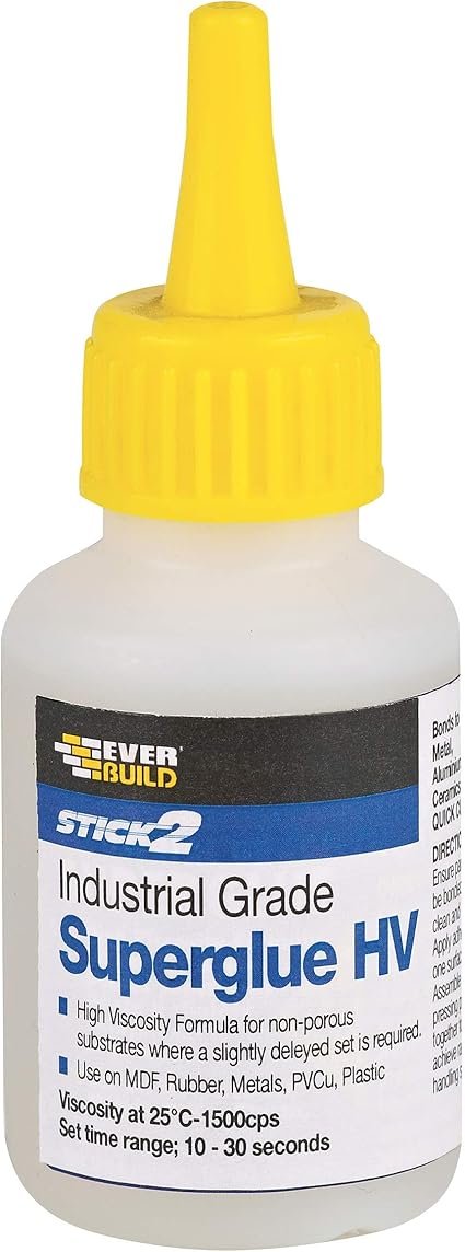 Everbuild Stick2 Superglue High Viscosity – Suitable for DIY & Professional Projects – Industrial Grade – High Strength – Rapid Setting – Clear – 50g