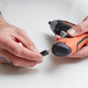 BLACK+DECKER Cordless Rapid Screwdriver with Bits and Storage Case 3.6V