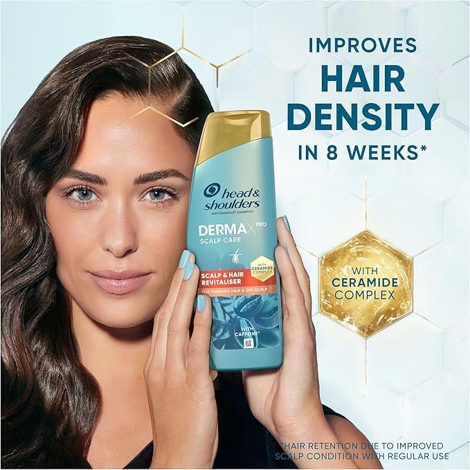 Head & Shoulders Anti-dandruff Shampoo, DermaXPRO | Helps Support Hair Growth, 300ml