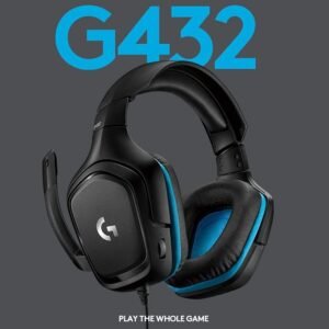 Logitech G432 Wired Gaming Headset, 7.1 Surround Sound, DTS Headphone:X 2.0, 50 mm Audio Drivers, USB and 3.5 mm Audio Jack, Flip-to-Mute Mic, Lightweight, PC/Mac/Xbox One/PS4/Nintendo Switch - Black