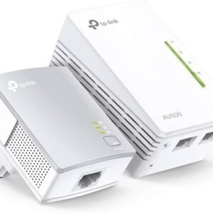 TP-Link AV600 Fast Port Powerline Adapter Wi-Fi Kit, Wi-Fi Booster/Hotspot/ Extender, Wi-Fi Speed up to 300Mbps, 2+1 Ports 10/100 Mbps | N300 Mbps+AV600 Mbps plug and play, (TL-WPA4220 KIT) White