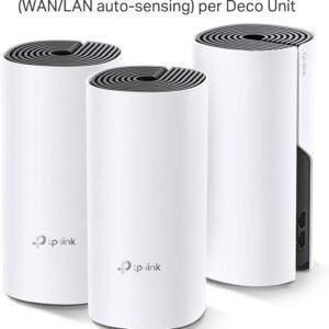 TP-Link Deco M4 Whole Home Mesh Wi-Fi System, Up to 4000 sq ft Coverage, Qualcomm CPU, Dual-Band AC1200 with Gigabit Ports, Compatible with Amazon Echo/Alexa, Parent Control, Pack of 3