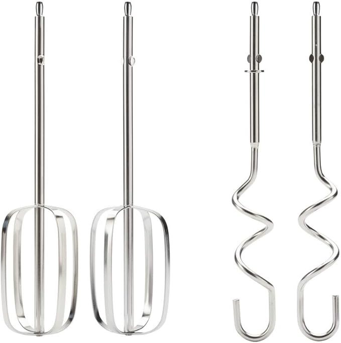 Kenwood Handmixer, 450W, 5 Speeds, Stainless Steel Kneaders and Beaters for Durability and Strength HMP30.A0SI- Silver
