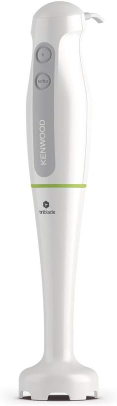 Kenwood Hand Blender, One Speed Mixer with Turbo, Triblend Wand, Anti-splash, 600W, HDP100WG, White
