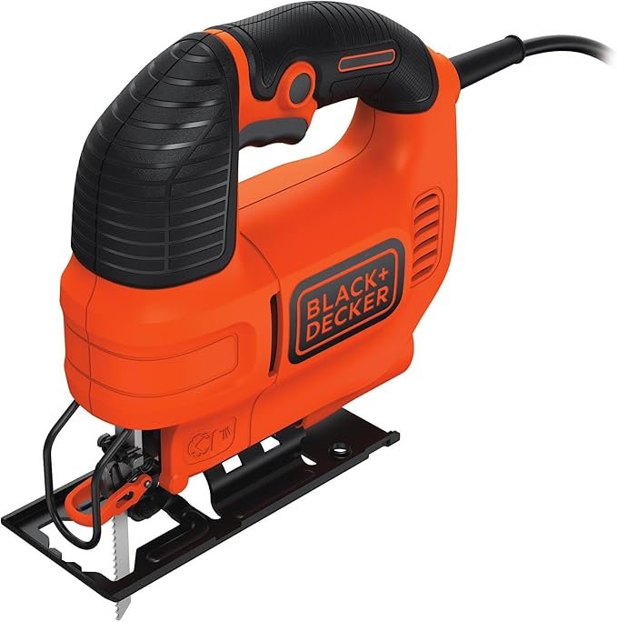 BLACK+DECKER KS701EK-GB Compact Jigsaw with Blade, 520 W, Black/Orange