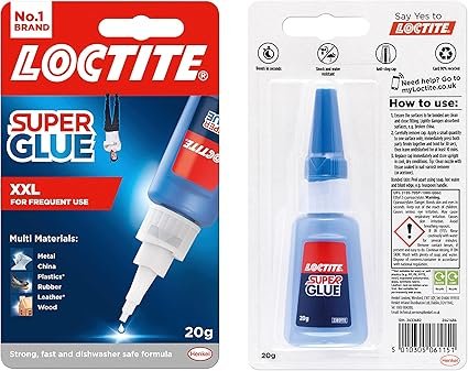 Loctite Super Glue 20g, All Purpose Liquid Adhesive for Repairs, Super Strong Clear Glue for Various Materials, Superglue for Precise Repairs, 1 x 20g
