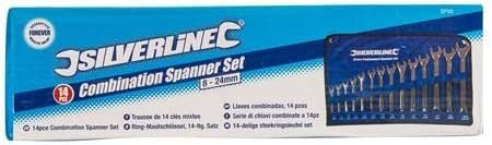 Silverline SP50 Combination Spanner Set 14pce 8 - 24 mm