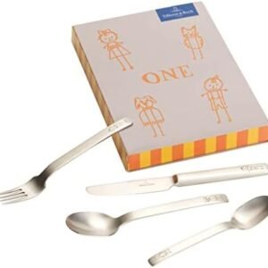 Villeroy & Boch - One Child’s Cutlery, Playful Stainless Steel Cutlery Set with Figures on The Handle, Stainless and Dishwasher Safe, 4 Part