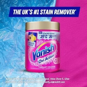 Vanish Gold Oxi Action Laundry Booster & Stain Remover Powder for Colours 1.41 Kg, Back to School, Removes School Stains in Just 30 Minutes, Keeps Colours Bright, Safe on School Uniforms