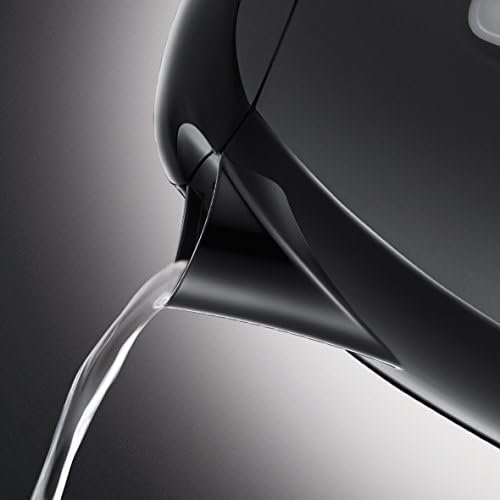Russell Hobbs Textures Electric 1.7L Cordless Kettle (Fast Boil 3KW, Black premium plastic, matt & high gloss finish, Removable washable anti-scale filter, Push to open lid, Perfect pour spout) 21271