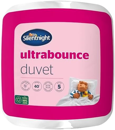 Silentnight Ultrabounce 10.5 Tog Double Duvet – All Year Duvet Quilt Ideal for Summer and Winter – Hypoallergenic and Machine Washable - Double, White