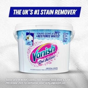 Vanish Gold Oxi Action Stain Remover & Whitening Booster Powder For Whites 2.4 Kg, Back to School, Removes School Stains Even at 20°C, Restores Whiteness of Greyed Fabrics, Safe on School Uniforms