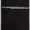 Cookology UCFF87 47cm Freestanding Undercounter Small Fridge Freezer with 2 Doors, 87 Litre, Adjustable Temperature Control, LED Light and a 3 Star Freezer Rating - Black