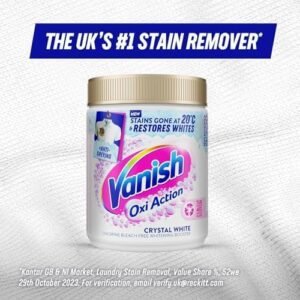 Vanish Gold Oxi Action Stain Remover & Whitening Booster Powder For Whites 1.5 Kg, Back to School, Removes School Stains Even at 20°C, Restores Whiteness of Greyed Fabrics, Safe on School Uniforms