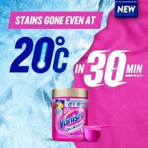 Vanish Gold Oxi Action Laundry Booster & Stain Remover Powder for Colours 1.5 Kg, Back to School, Removes School Stains in Just 30 Minutes, Keeps Colours Bright, Safe on School Uniforms