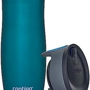 Contigo West Loop Autoseal Travel Stainless Steel Thermal Vacuum Flask, Leakproof Tumbler, Coffee Mug with BPA Free Easy-Clean Lid, 470 ml, Bay