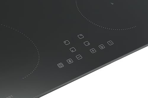 Cookology CIH602 60cm Induction Hob 4 Zone Cooktop, Ceramic Glass, Touch Control, 9 Heat Settings, Child Lock and Auto Switch Off - In Black