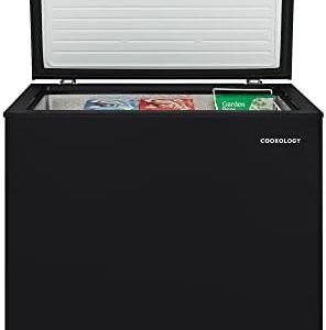 Cookology CCFZ198BK Freestanding Chest Freezer - 198 Litre Capacity - Suitable for Outbuildings and Garages - Freezer and Refrigeration Modes - Easy Temperature Control - 4 Star Freezer Rating - Black