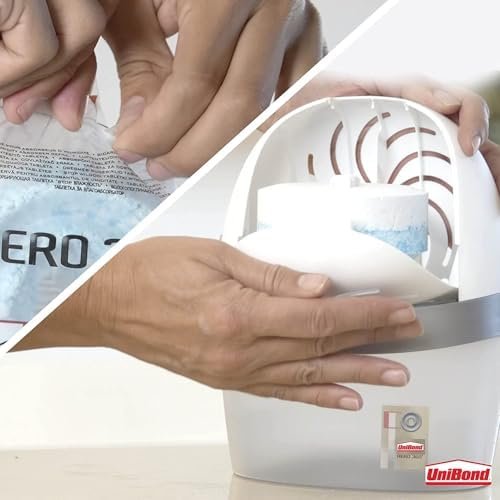 UniBond AERO 360° Moisture Absorber Lavender Garden Refill Tab, aromatherapy, ultra-absorbent and odour-neutralising, for AERO 360° Dehumidifier, Condensation Absorbers, 4 Pack (4 x 450g)