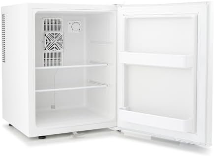 Subcold Aire40 LED Mini Fridge | 40L Table Top Fridge | Quiet & Frost Free for Bedrooms & Hotels | Lockable with Solid door & interior LED light (White)
