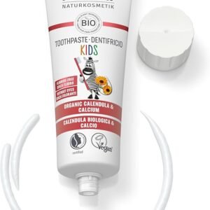 lavera Toothpaste Kids Fluoride-Free - Without colourants - Protects Milk TeethOrganic Calendula & Calcium - Vegan - 75 ml