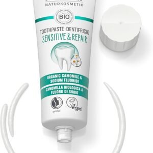 lavera Toothpaste Sensitive & Repair - for Sensitive Teeth - 24 Hours Protection - Organic Chamomile & Sodium Fluoride - Vegan - Natural Cosmetics - 75 ml