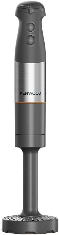Kenwood Triblade XL Hand Blender, Mixer with Anti-Splash, Chopper 500ml, Metal Whisk and Masher Attachment and BPA-Free Plastic Beaker, HBM60.307GY, Dishwasher Safe, 1000W, Grey