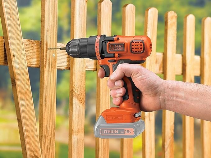 BLACK+DECKER 18 V Cordless Drill Driver - Bare Unit (Battery Not Included)