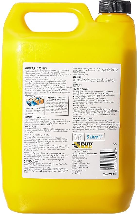 Everbuild 402 Water Seal – High Performance – Water Repellant – 5 Litre