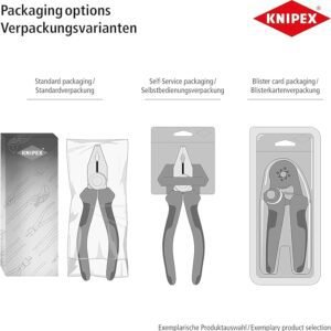 KNIPEX High Leverage Diagonal Cutter, Chrome-, 200 mm, , Chrome Steel, Piano Wire, Precision Cutting, Side Cutters, 74 06 200