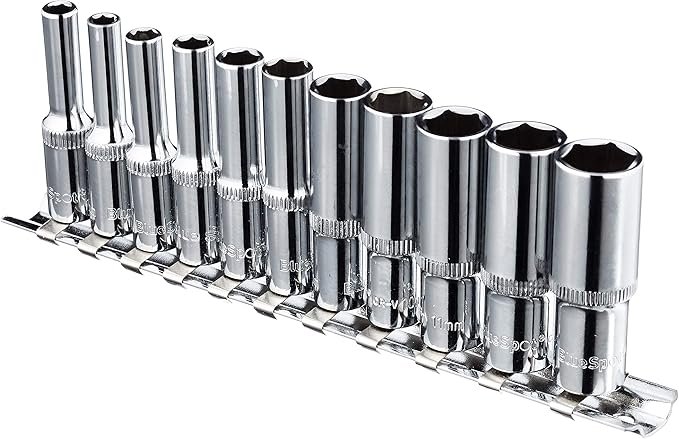 Blue Spot Tools 01540 1/4 Inch Deep Metric Socket Set, multi